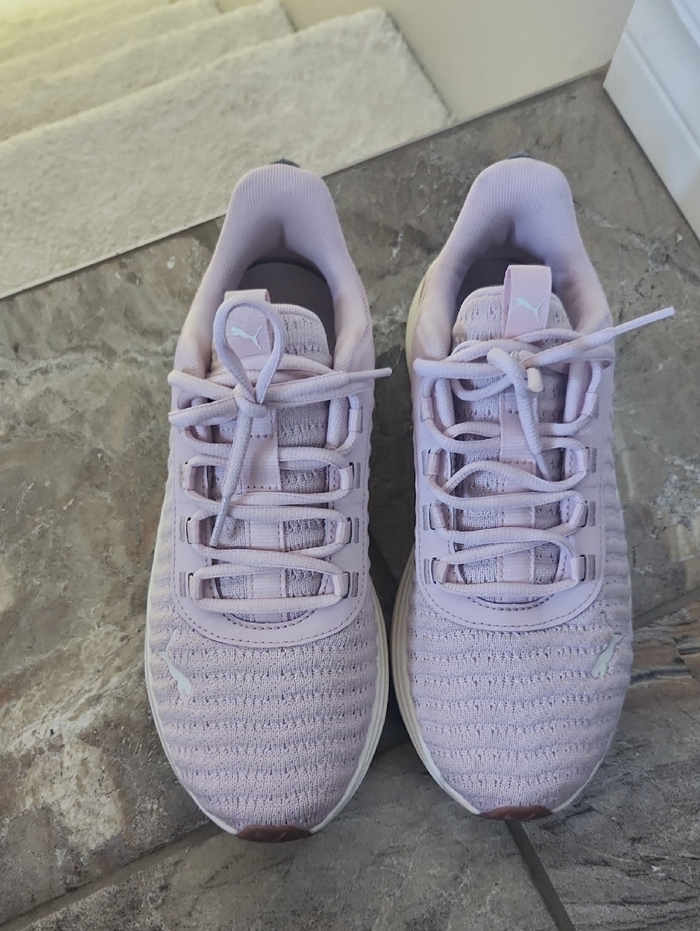 Puma Women's Light Lavender Knit Training Sneakers